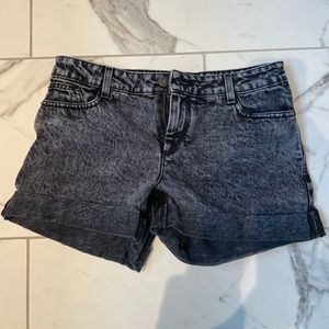 Alice + Olivia black denim shorts